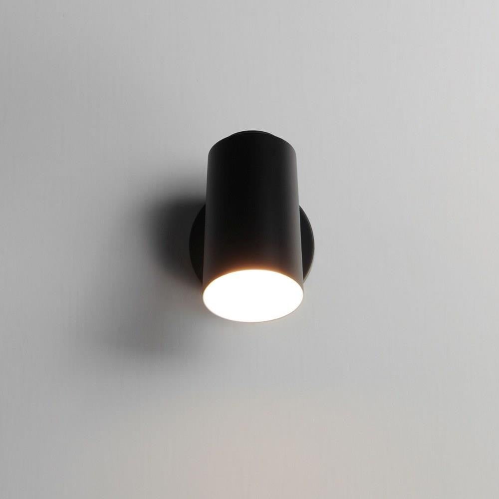 Maxim Lighting 62001NAB Cylinder Outdoor Wall Spot Light illuminated on wall