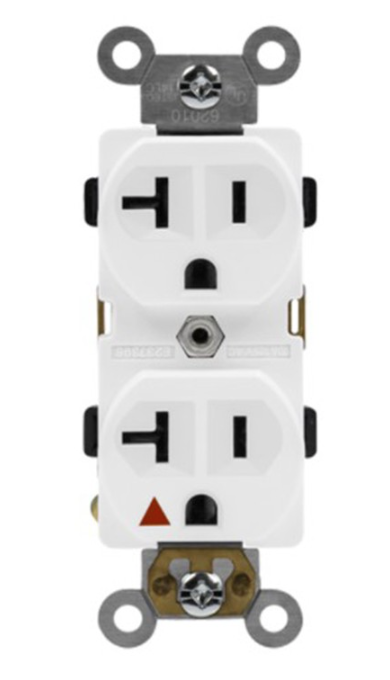 Enerlites 62010-I Industrial Grade Isolated Ground Heavy Duty 20A Duplex Receptacle, Ivory Finish