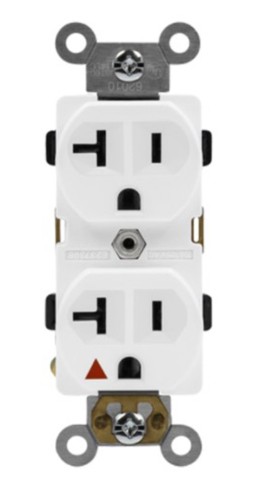Enerlites 62010-TR-I Industrial Grade Isolated Ground Heavy Duty 20A Tamper-Resistant Duplex Receptacle, 5-20R, Ivory Finish