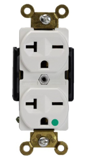 Enerlites 62021-W Hospital Grade 20A Receptacle, 6-20R, White Finish