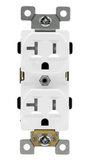 Enerlites 62040-TR-W Commercial Grade 20A Tamper-Resistant Duplex Receptacle, 5-20R, White Finish