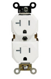 Enerlites 62060-TR-W 20A Tamper-Resistant Commercial Grade Decorator Duplex Receptacle, White Finish