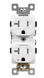 Enerlites 62080-TR-PLH-W Half Controlled 20A Tamper-Resistant Duplex Style Plug Load Receptacle, 5-20R, White Finish
