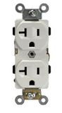 Enerlites 62080-W Industrial Grade Heavy Duty 20A Duplex Receptacle, 5-20R, White Finish