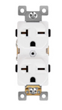 Enerlites 62081-W Industrial Grade Heavy Duty 15A Duplex Receptacle, 6-20R, White Finish