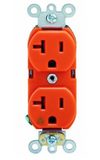 Enerlites 62110-O 20A Isolated Ground Duplex Receptacle, Orange Finish