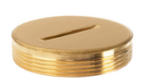 Lew Electric 6213-BP 1.5" Screw Plug For RRP-1-BP & SWB-1-BP Covers, Brass Finish