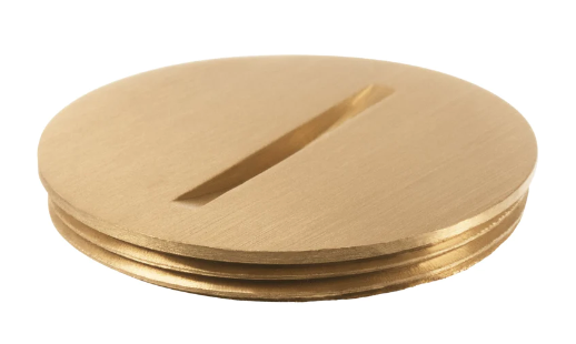 Lew Electric 6214 1.25" Screw Plug For RCFB Covers, Brass Finish