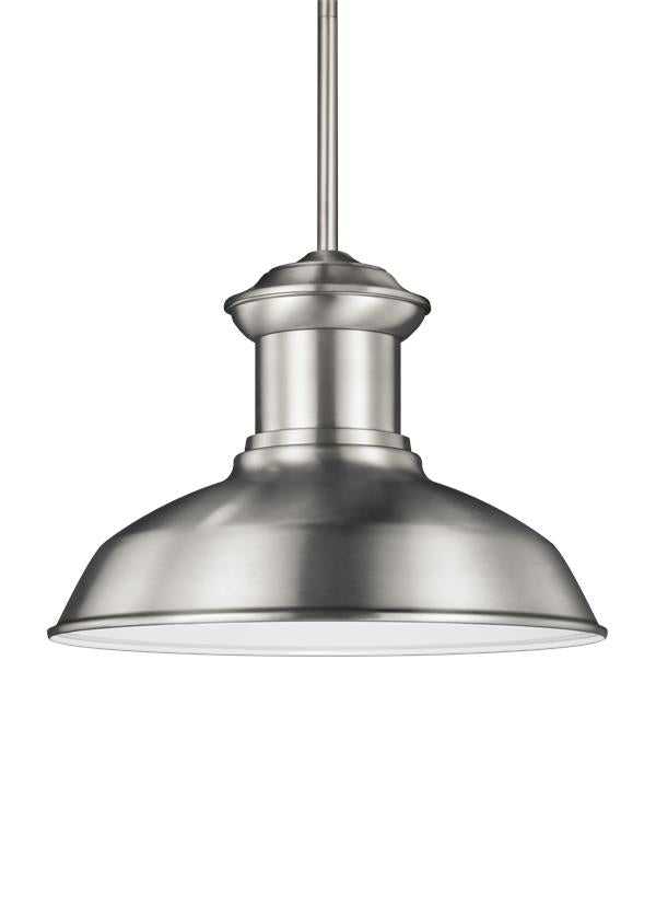 Generation Lighting Fredricksburg 13 inch satin aluminum pendant ceiling light