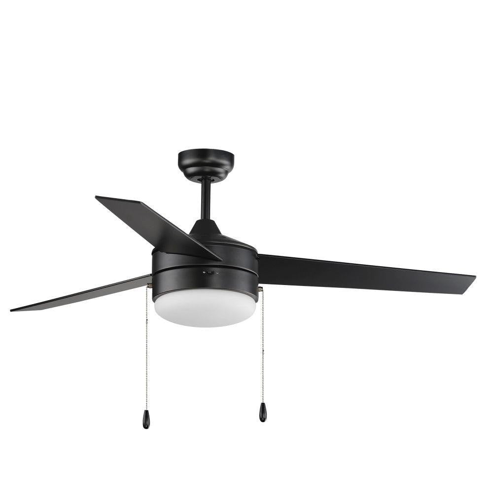 Maxim Lighting 89906FTBKWN Trio 3 Blade 52 inch Black/Walnut Hugger Ceiling Fan