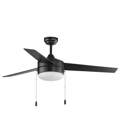 Maxim Lighting 89906FTBKWN Trio 3 Blade 52 inch Black/Walnut Hugger Ceiling Fan