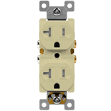 Enerlites 62580-TR-I Duplex Receptacle, Self Grounding, Tamper Resistant, Residential Grade, Ivory Finish