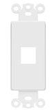 Enerlites 6261-W 1-Port Keystone RJ45 Adapter, Multimedia Insert for Decorator Wall Plate, White Finish