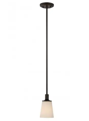 Nuvo 60-5928 Laguna Mini Pendant Light, White Glass