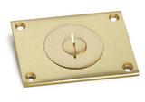 Lew Electric 6304-S Power/Data Cover W/ Dual Screw Plug For 1100 Series Floor Boxes, Brass Finish