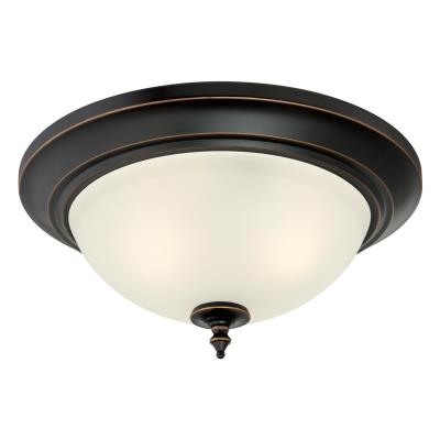 Westinghouse Lighting 6304800 Harwell 2 light amber bronze flush mount ceiling light