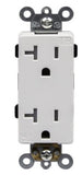 Enerlites 63200-I Industrial Grade Heavy Duty 20A Decoration Receptacle, 5-20R, Ivory Finish