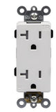 Enerlites 63200-TR-W Industrial Grade Heavy Duty 20A Decoration Tamper Resistant Receptacle, 5-20R, White Finish