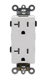 Enerlites 63200-W Industrial Grade Heavy Duty 20A Decoration Receptacle, 5-20R, White Finish