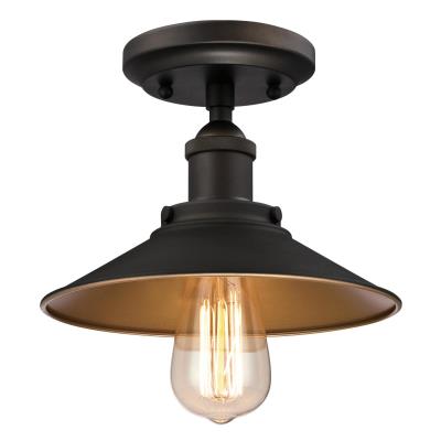 Westinghouse Lighting 6336000 Louis 1 Light Oil Rubbed Bronze Semi-Flush Ceiling Light