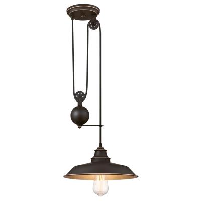 Westinghouse Lighting 6363200 Iron Hill 1 Light Oil Rubbed Bronze Pulley Pendant Ceiling Light