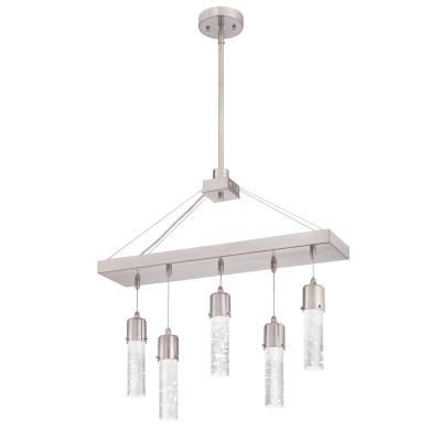 Westinghouse Lighting 6371900 Cava 5 light brushed nickel chandelier with bubble glass