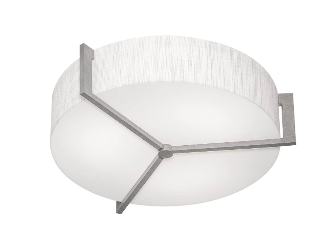 AFX Lighting APF1932LAJUDWG-JT-MSBB Apex 21 Inch LED Flush Mount In Jute-Weathered Grey With White Bottom Acrylic Diffuser and Battery Backup