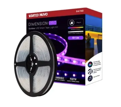 Nuvo 64-141 32-ft Dimension Pro Tape Light, Wattage 30W, Lumens 3080 lm, Voltage 24V, Plug Connection