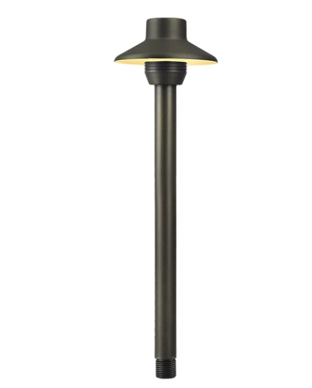 Nora Lighting PLB30-BK Path Light Heavy Duty Cast Brass 12V Low Voltage Fixture, Black Finish