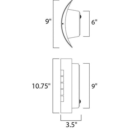 Maxim Lighting 64332 Outdoor Wall Lantern Alternate Dimension Diagram