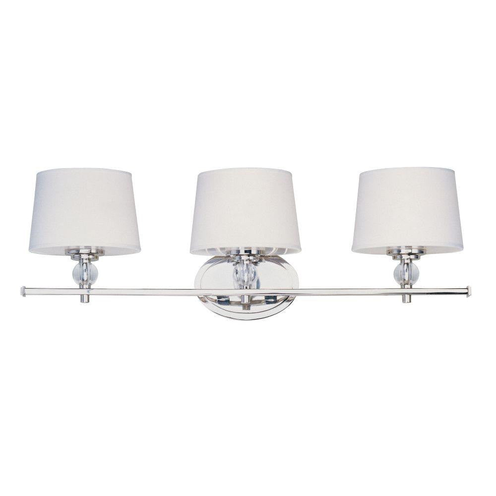 Maxim Lighting 12763WTOI Rondo 3 Light 26 inch Polished Nickel Bath Vanity Wall Light - Front View