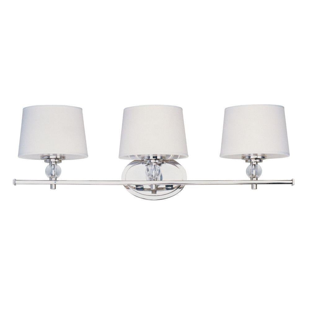 Maxim Lighting 12763WTPN Rondo 3 Light 26 Inch Polished Nickel Bath Vanity Wall Light - Product View