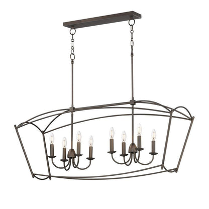 Maxim Lighting 12169GL Plumette 8 Light Gold Leaf Linear Pendant Ceiling Light