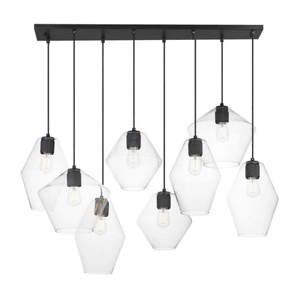 Maxim Lighting 21339CLBK Geode 8 Light Black Pendant Ceiling Light
