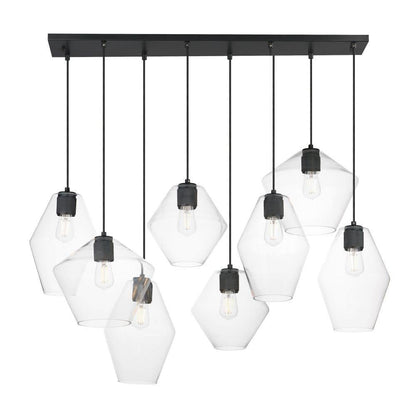 Maxim Lighting 21339CLNAB Geode 8 Light Natural Aged Brass Pendant Ceiling Light