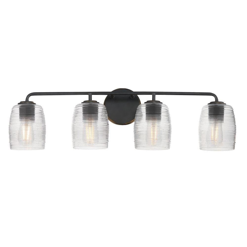Maxim Lighting 21414CRKB Honey 4 Light 30.5 Inch Kentucky Bronze Bath Vanity Wall Light