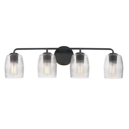 Maxim Lighting 21414CRNAB Honey 4 Light 30.5 inch Natural Aged Brass Bath Vanity Wall Light