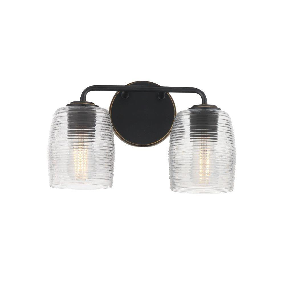 Maxim Lighting 21412CRKB Honey 2 Light 14 Inch Kentucky Bronze Bath Vanity Wall Light - White Background