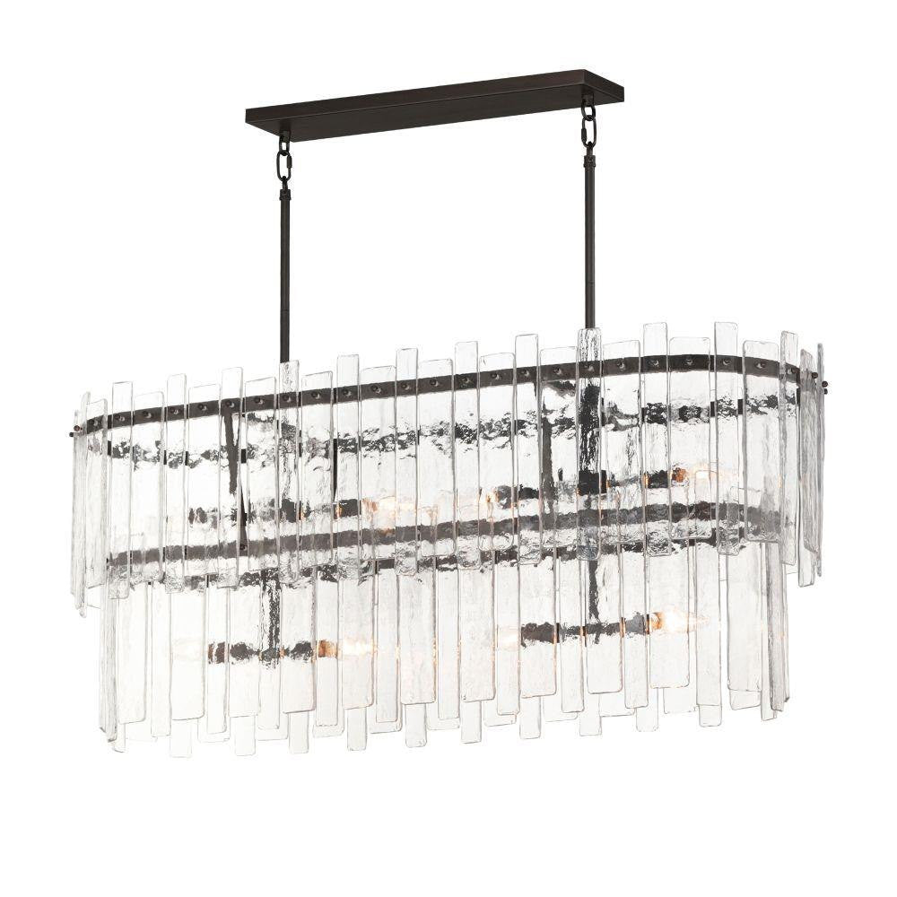 Maxim Lighting 21838AGDBZ Warren 8 Light Dark Bronze Linear Pendant Ceiling Light