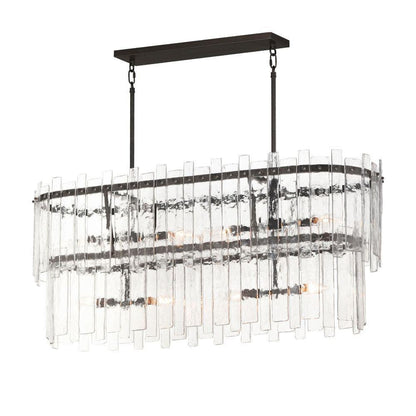 Maxim Lighting 21838AGGL Warren 8 Light Gold Leaf Linear Pendant Ceiling Light