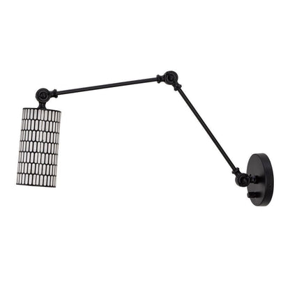 Maxim Lighting 29120WBR Shaka 1 Light Swing Arm Wall Sconce - White/Brass