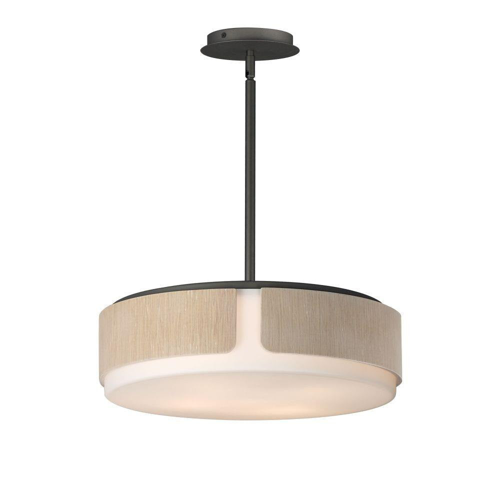 Maxim Lighting 21716SWNWDCHL Draughtsman 4 Light 18 Inch Natural Wood/Charcoal Semi-Flush Mount Ceiling Light
