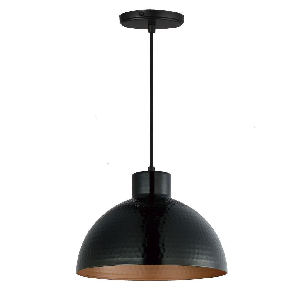 Maxim Lighting 35144BKACP Rockport 1 Light 12 inch Black Antique Copper Pendant Ceiling Light - Full View