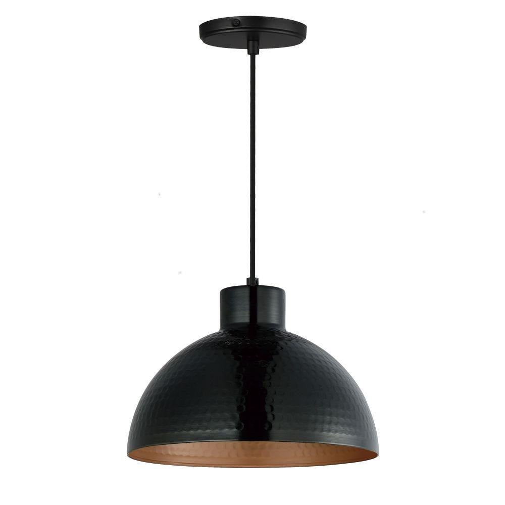 Maxim Lighting 35144GNNAB Rockport Pendant Ceiling Light - full view with ceiling canopy