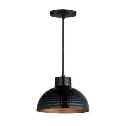 Maxim Lighting 35142BKACP Rockport 1 Light 10 Inch Black Antique Copper Pendant Ceiling Light - Full View