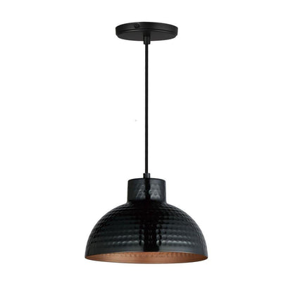Maxim Lighting 35142GNNAB Rockport 1 Light Pendant in Sage Green/Natural Aged Brass with hammered metal dome shade