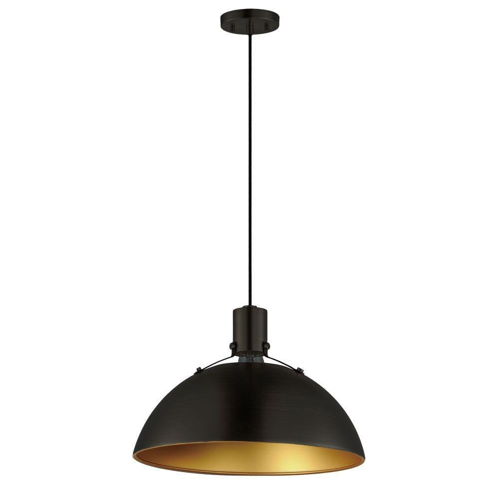 Maxim Lighting 12045ABBK Dawn 1 Light 15.25 inch Antique Brass/Black Pendant Ceiling Light
