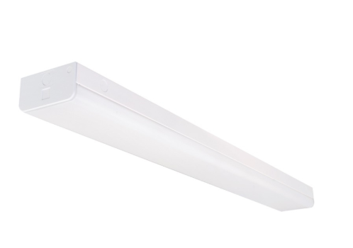 Nuvo 65-1142 Wide LED Strip Light - 4FT - Motion Sensor - 38W - 4000K - 120-277V - White - Knockouts