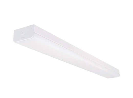 Nuvo 65-1156 Wide LED Strip Light - 4FT - Emergency Back Up - 38W - 5000K - 120-277V - White - Connectible
