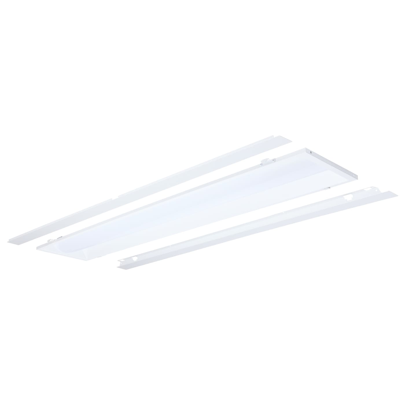 Nuvo 65-1300 1X4 LED Center Basket Troffer Retrofit Kit with Selectable Wattage and Adjustable Color Temperature - Finish: White